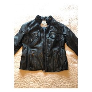 Black leather jacket